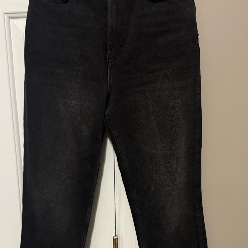 👖We The Free by Free People High-Rise Raw Hem Black Jeans | Size 26 - Picture 3 of 9